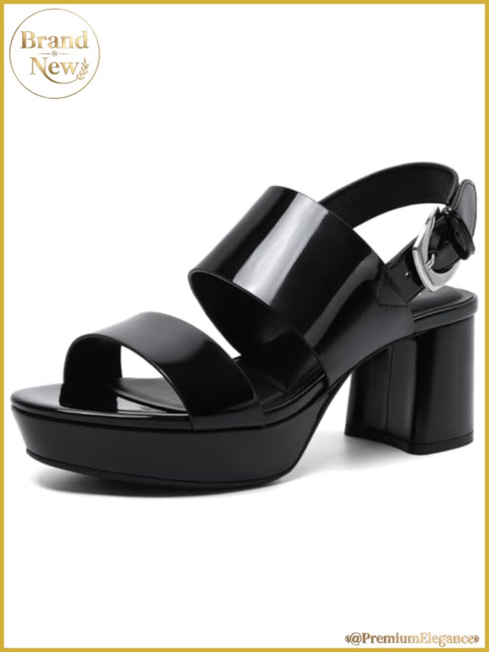 Block Heel Sandals Open Toe Strappy Ankle Strap Prom Wedding Party